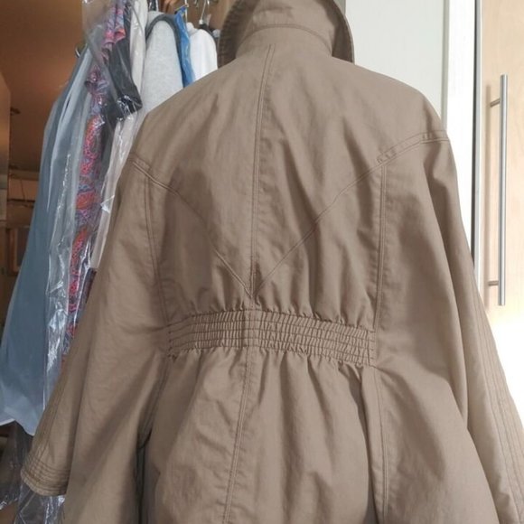 We Are Replay Waxed Felt Jacket Coat Cape Made in Italy leather trim $850 - Picture 6 of 9